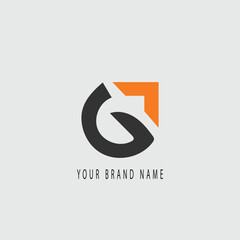 CG GC abstract vector logo monogram template