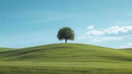 A minimalist landscape photo with precise light adjustments and digital retouching