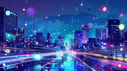 Fototapeta premium AI application machine learning technology