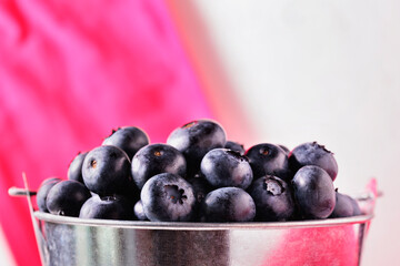 Detail of fresh blueberries