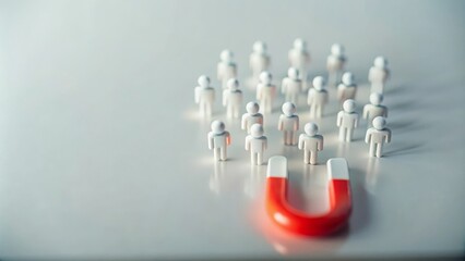 Sales Magnet Drawing Customers Concept 