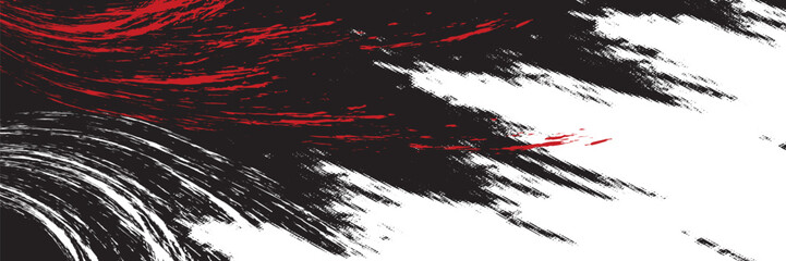 black white and red grunge illustration