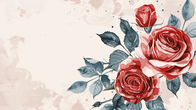 Beautiful hand drawing wedding invitation floral design High defination,