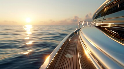 Sailing into the Horizon Luxurious Yacht Navigation Equipment Sparkling in the Sunlight