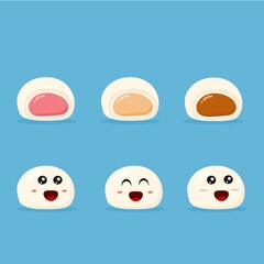 cute mochi icon illustration image