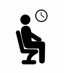 waiting room icon vector with simple design. wait icon