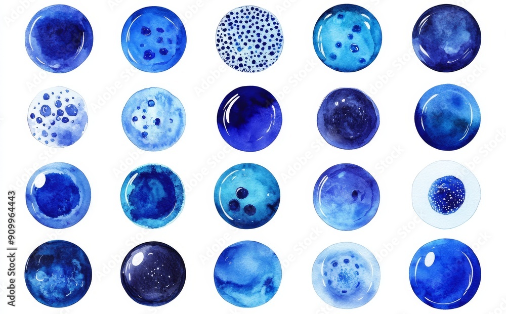 Aufkleber the rendering of transparent molecules with different angles is done in 3d.