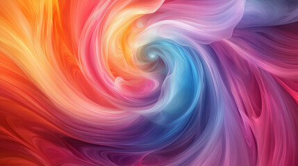 Obraz premium A swirl of vibrant colors blending seamlessly into each other, creating an ethereal abstract background with a sense of fluid motion, resembling the beauty of flowing water in nature