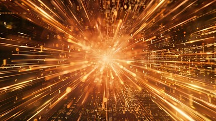 Particles bokeh abstract event game trailer titles cinematic openers digital technology concert background. AI generated illustration