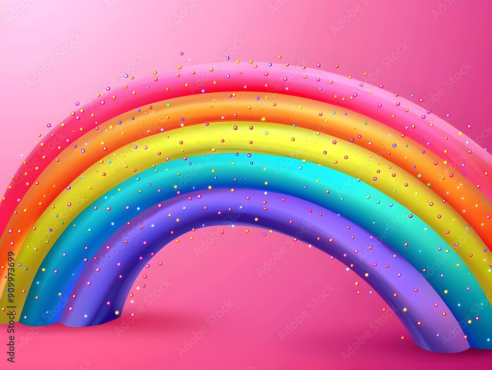 Poster vibrant colorful rainbow frame with bright gradient tones for fun projects and decorative background