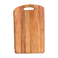 Watercolor illustration of a kitchen cutting board