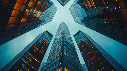 Lookup view of variety of corporates business building