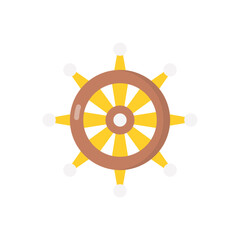 Dharma wheel vector icon