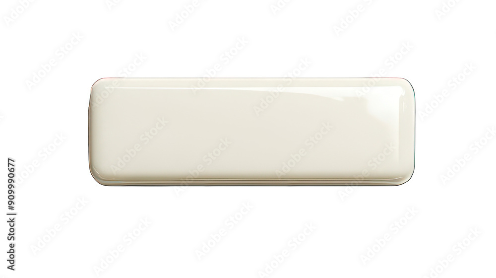 Poster long milk rectangle button isolated on white created with generative ai