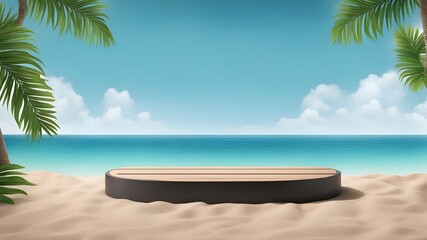Obraz premium Podium beach sea tropical