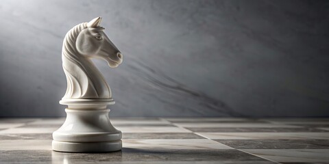 White marble chess piece knight, marble, chess, game, strategy, white, horse, piece, board, play, competition, tactic, knight