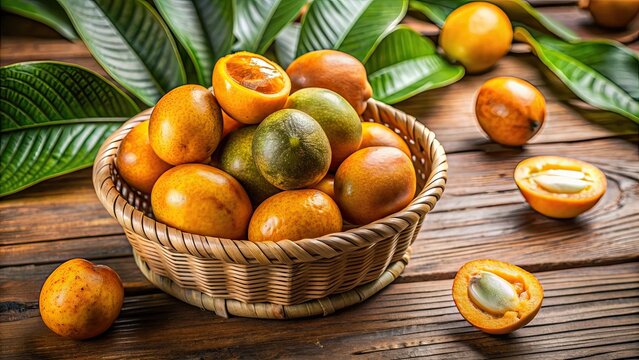 Ripe pequi fruits from the Brazilian cerrado, a typical food from Goi?s , pequi, fruit, cerrado, Brazil, Goi?s, ripe, yellow
