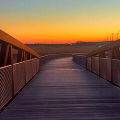 bridge at sunset
