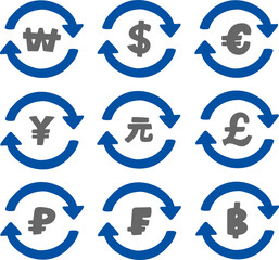 외화 환전 일러스트