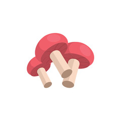 Mushroom minimalist vector illustration ,simple transparent graphic element .Isolated on white background
