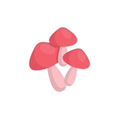 Mushroom minimalist vector illustration ,simple transparent graphic element .Isolated on white background