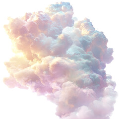 Dreamy Pastel Clouds in a Vibrant Sky - Ethereal and Serene Atmospheric Background