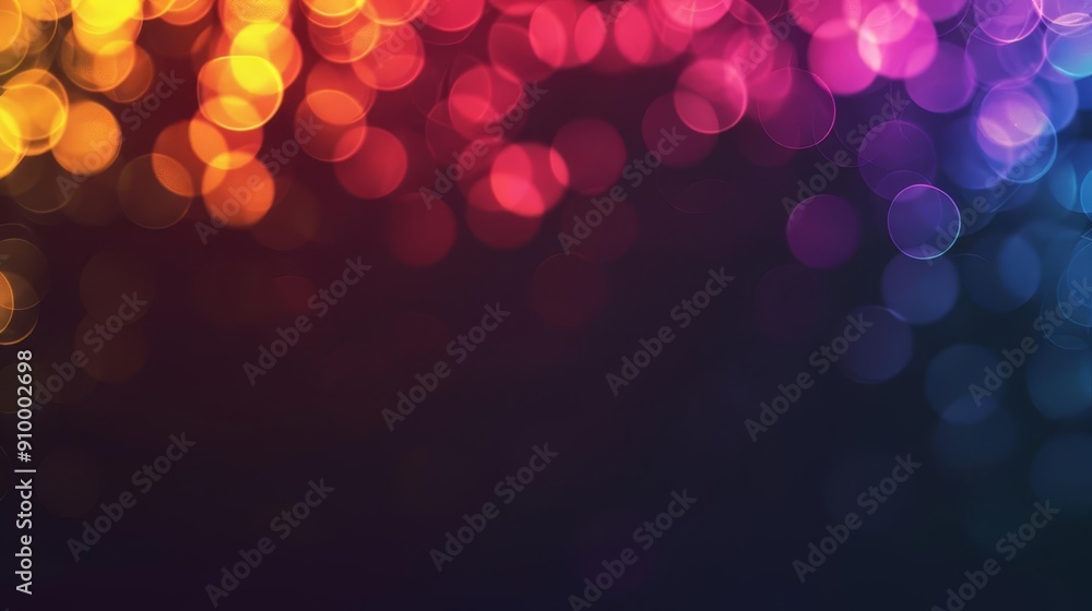 Poster abstract colorful bokeh background with copy space.