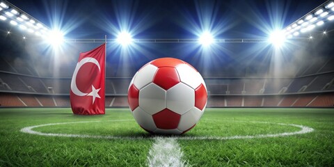 Exciting football match between Netherlands and Turkey, competition, sports, soccer, flag, teamwork, rivalry, intensity