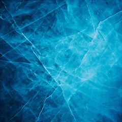 Abstract dark blue ice texture background. Winter and New Year backdrop for wallpaper, poster, banner with copy space.