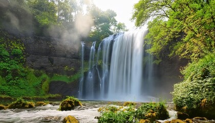 滝のある風景