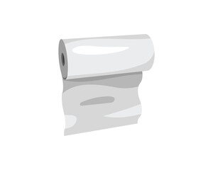 Textile roll vector icon. Paper tube illustration design for kitchen cleaning towel, carpet, scroll whatman, fabric.