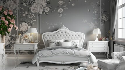 Beautiful bedroom interior.
