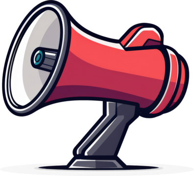 Red megaphone icon