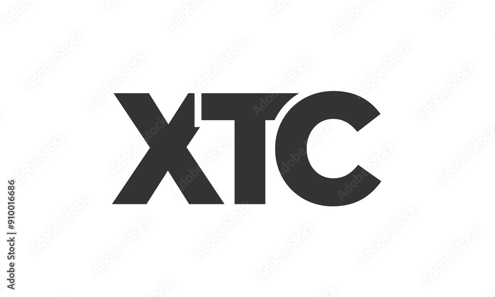 Poster xtc logo design template with strong and modern bold text. initial based vector logotype featuring s