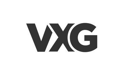 VXG logo design template with strong and modern bold text. Initial based vector logotype featuring simple and minimal typography. Trendy company identity.