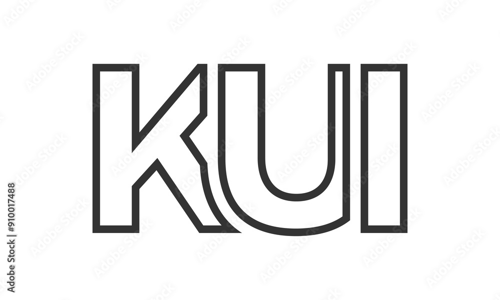 Fototapete kui logo design template with strong and modern bold text. initial based vector logotype featuring s