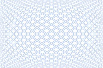 Abstract Convex Geometric Diamonds Pattern with 3D Illusion Effect. Light Blue and White Textured Background. 