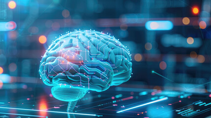 Explore an ultra-clear image showcasing a brain-computer interface in action, highlighting real-time neural activity and its potential applications.