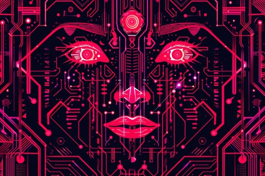 Patterned layout for cyber awareness.