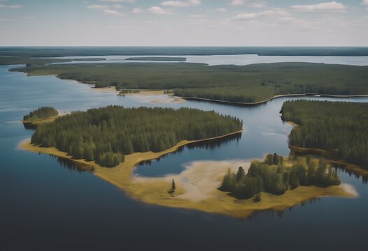 lake Valgjarv Abstract Estonia view aerial Background Pattern Texture Design Water Travel Nature Tree Landscape Forest Green Eye Environment Bank Birds Shapes Beautiful Natural Drone Ai