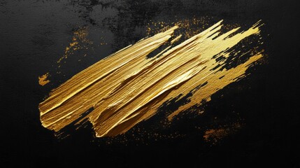Metallic Gold Brush Stroke Texture with Textured Letter F -  Download