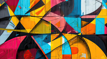 Urban Graffiti Wall A Kaleidoscope of Colors and Shades Background AI Generative