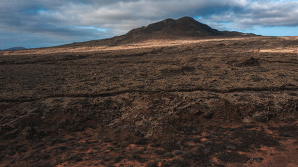 volcanic landscape in island