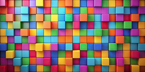 Fototapeta premium Abstract geometric background with colorful squares , squares, geometric, abstract, pattern, design, shapes, backdrop, texture