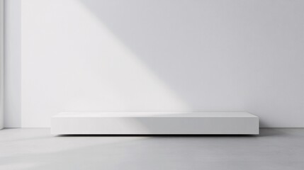 empty white room with white wall