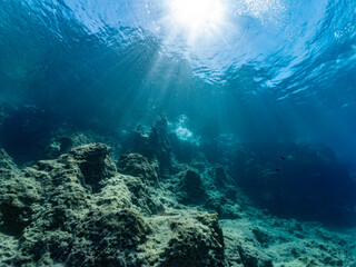 Fethiye looking up from the reefs
