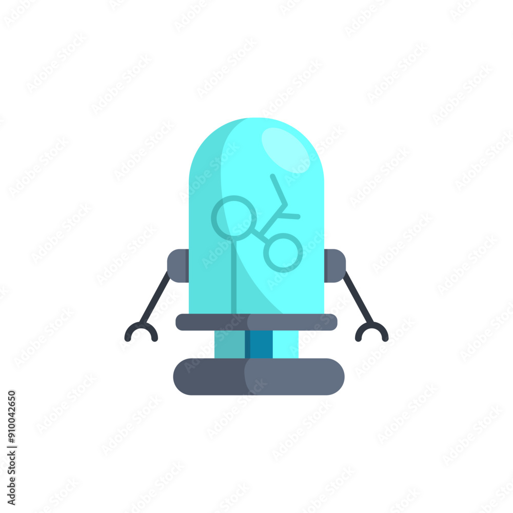 Poster robot minimalist vector illustration ,simple transparent graphic element .isolated on white backgrou