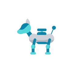 Dog Robot minimalist vector illustration ,simple transparent graphic element .Isolated on white background