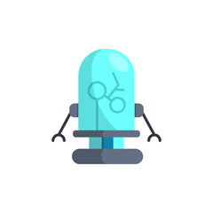 Robot minimalist vector illustration ,simple transparent graphic element .Isolated on white background