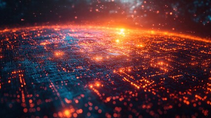 Marketing online with content reach: A vibrant 3D render depicting the expansion of content reach in online marketing, featuring global connectivity icons, social shares, and audience growth metrics,